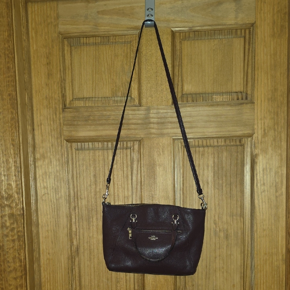 Coach Brown Leather Crossbody Bag with Adjustable Strap